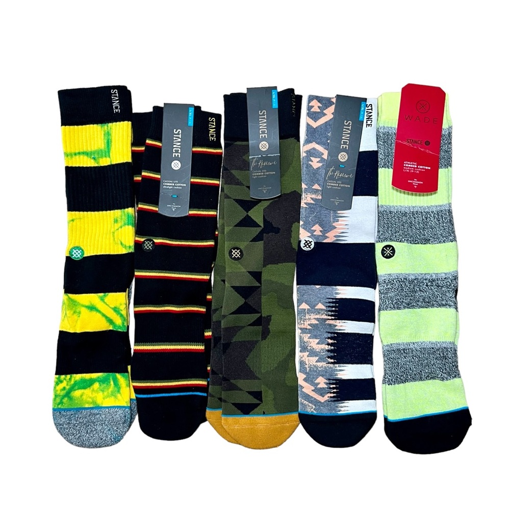 NWT 5 Pair Men’s Size 9-13 Stance Athletic Socks/Golf/Hike/Run/Skateboard